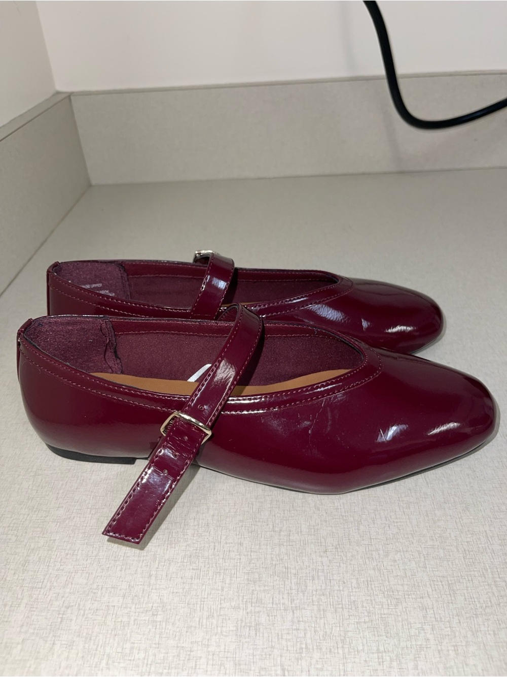 SOLD: a new day Patent Mary Jane Flats in Bordeaux Patent - Picture 5 of 10